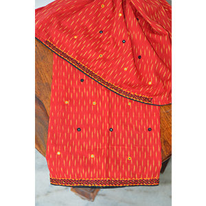 Hand embroidered Ikat Blouse pieces