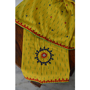 Hand embroidered Ikat Blouse pieces