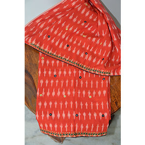 Hand embroidered Ikat Blouse pieces