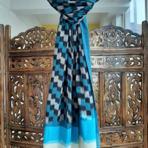 Hand woven cotton Ikat stole