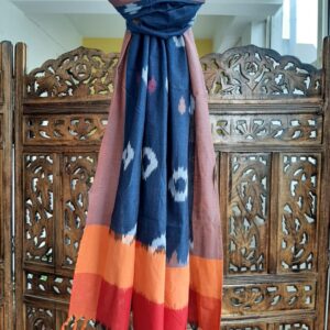 Hand woven cotton Ikat stole