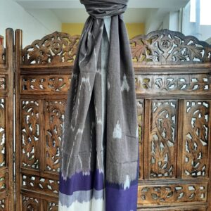 Hand woven cotton Ikat stole