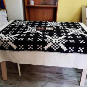 Hand woven cotton double ikat Table cloth