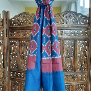 Hand woven cotton Ikat stole