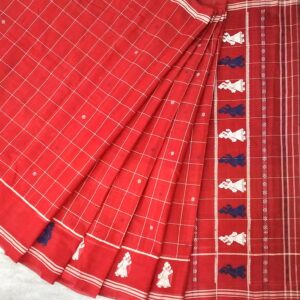 Hand spun natural dye Gollabhama saree