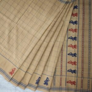 Hand spun natural dye Gollabhama saree