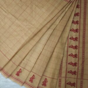 Hand spun natural dye Gollabhama saree