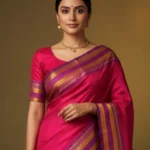 Bright Pink And Purple Narayanpet Silk Saree