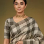 Earthy Beige And Deep Olive Bobbili Natural Dye Saree