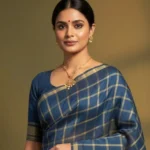 Blue And Yellow Bobbili Natural Dye Saree